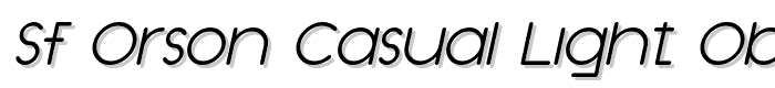 SF Orson Casual Light Oblique font